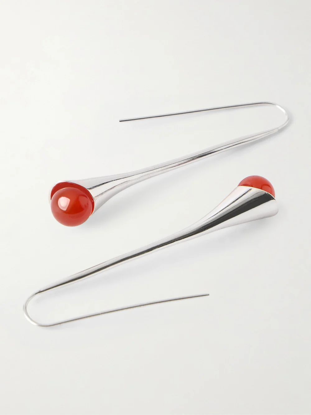 Back view of the Sophie Buhai Vienna Silver and Carnelian Earrings