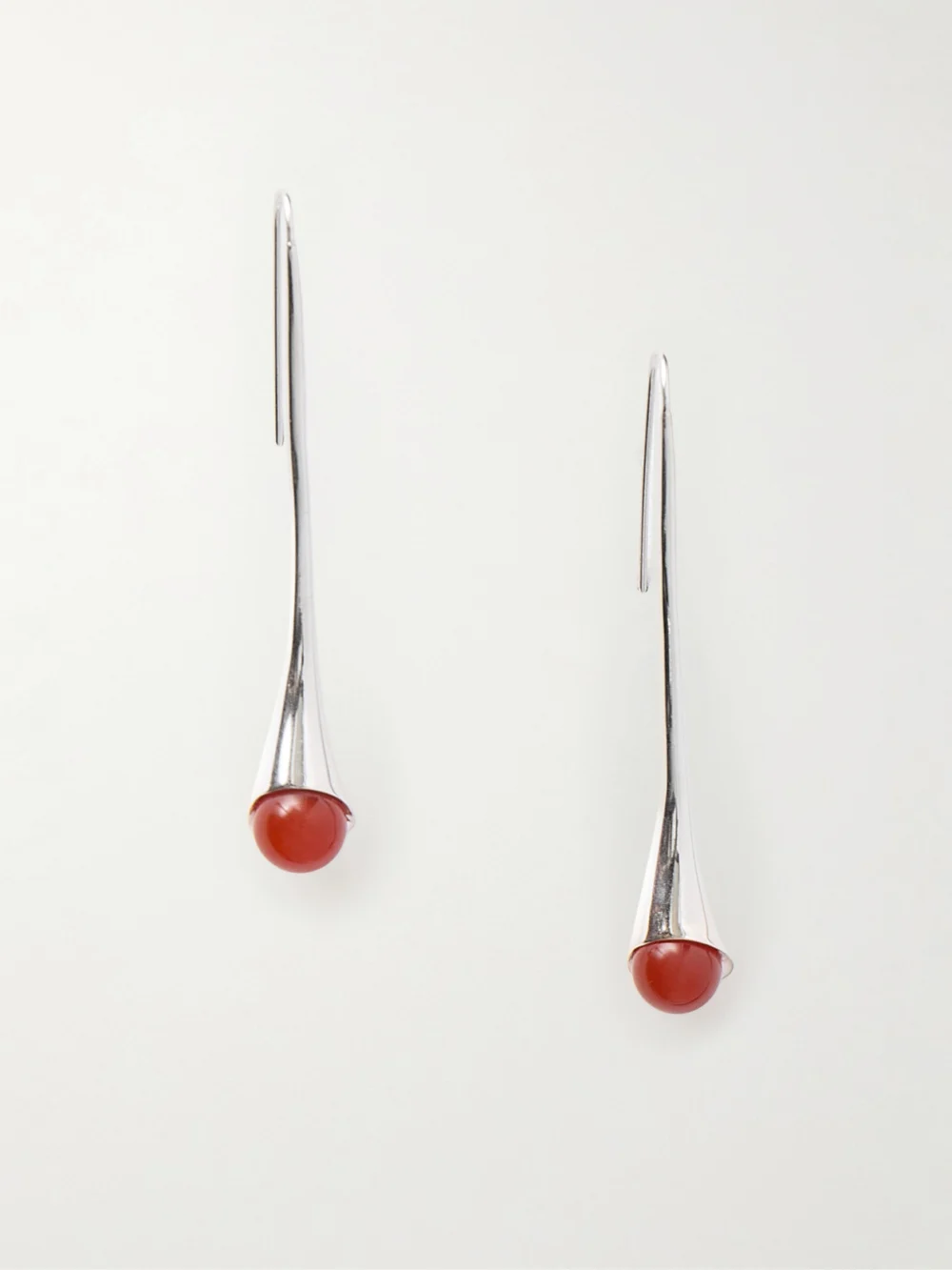 Sophie Buhai Vienna Silver and Carnelian Earrings in red