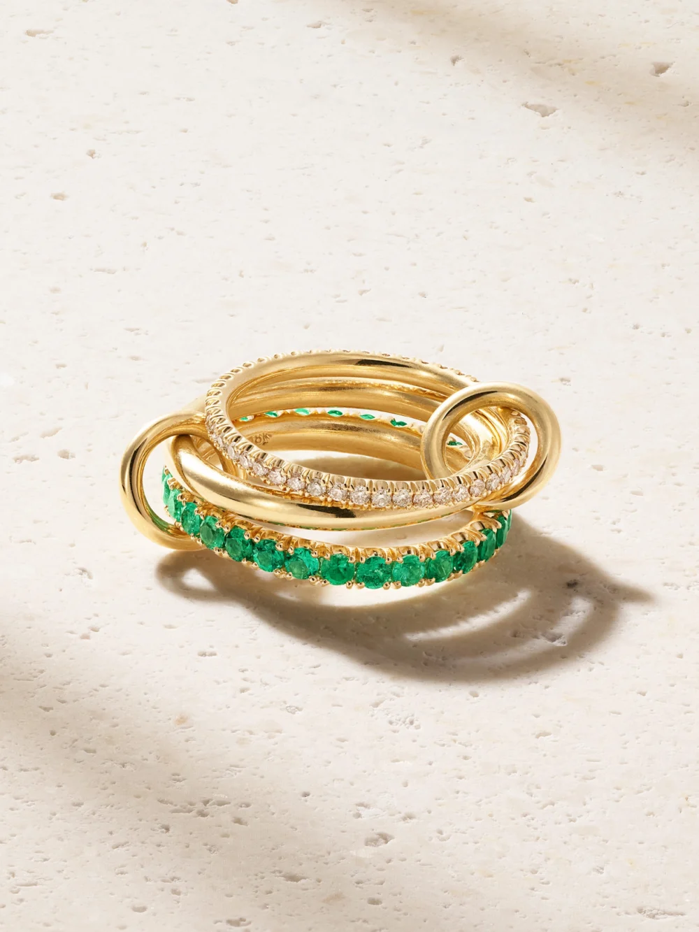 Spinelli Kilcollin Norah 18-karat Gold, Emerald and Diamond Ring in green