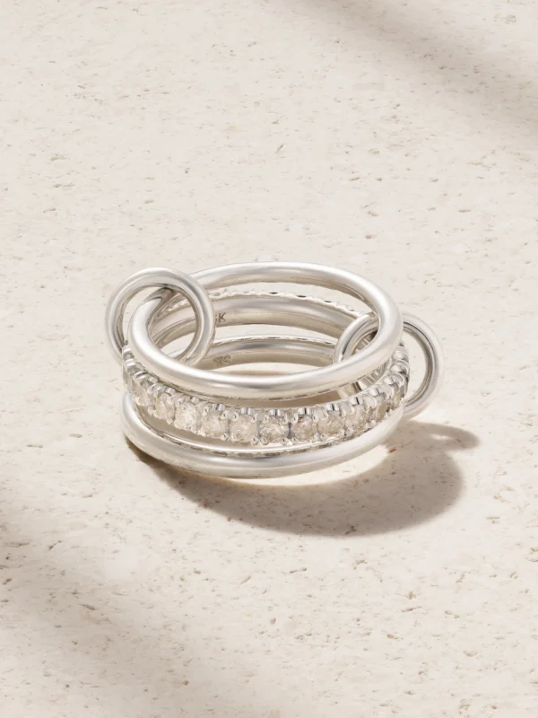 Spinelli Kilcollin Petunia Sterling Silver Diamond Ring
