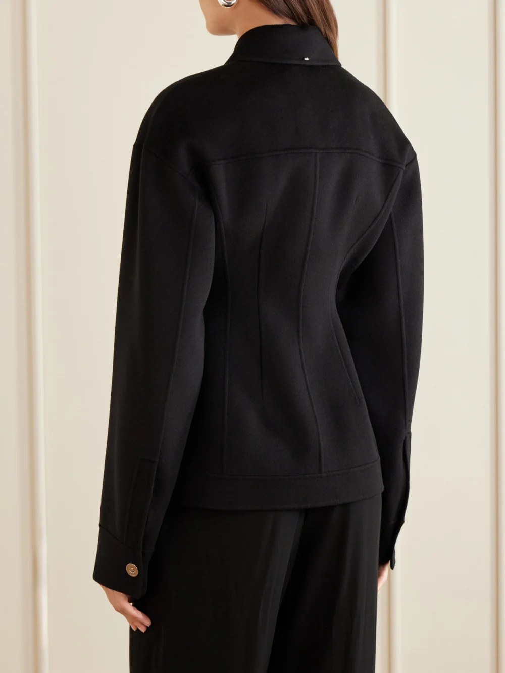 Back view of the Sportmax Arena Wool Coat
