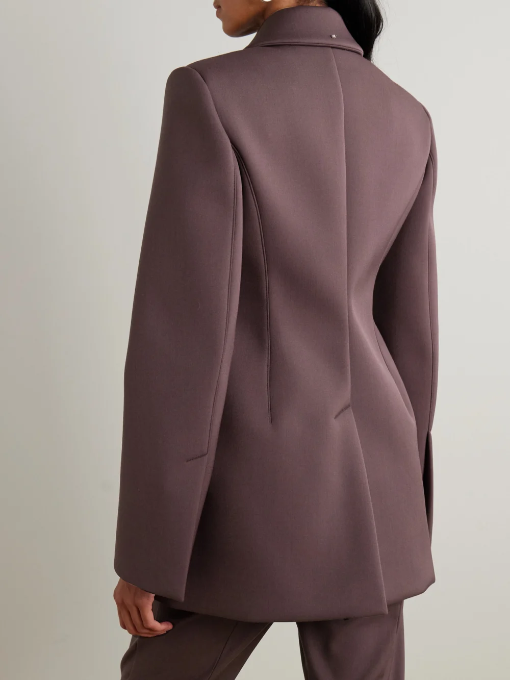 Back view of the Sportmax Paneled Twill Jacket