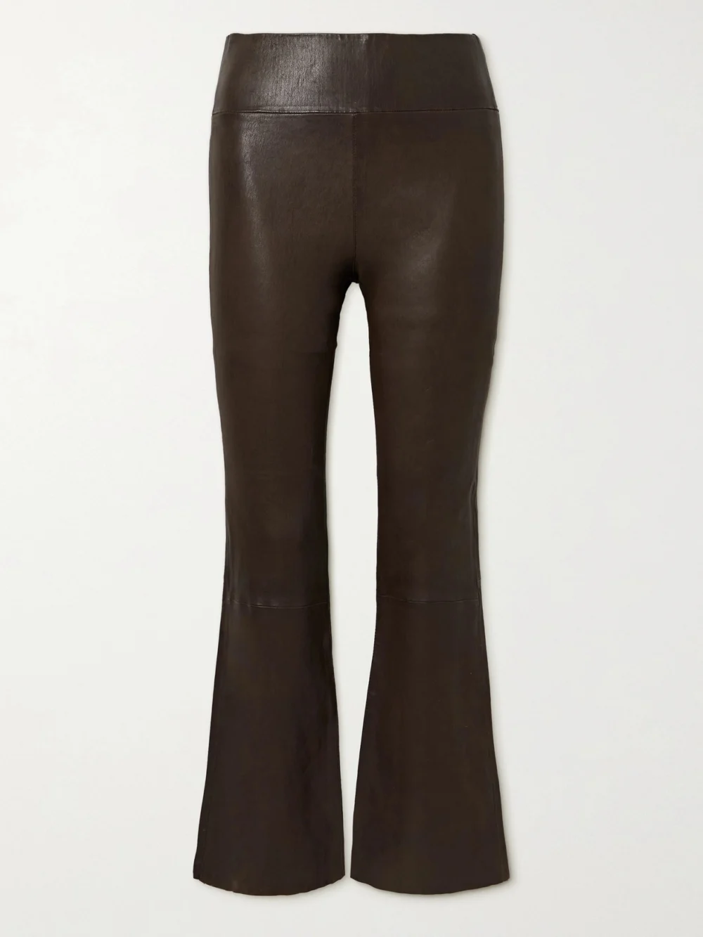 Sprwmn Leather Flared Pants in brown