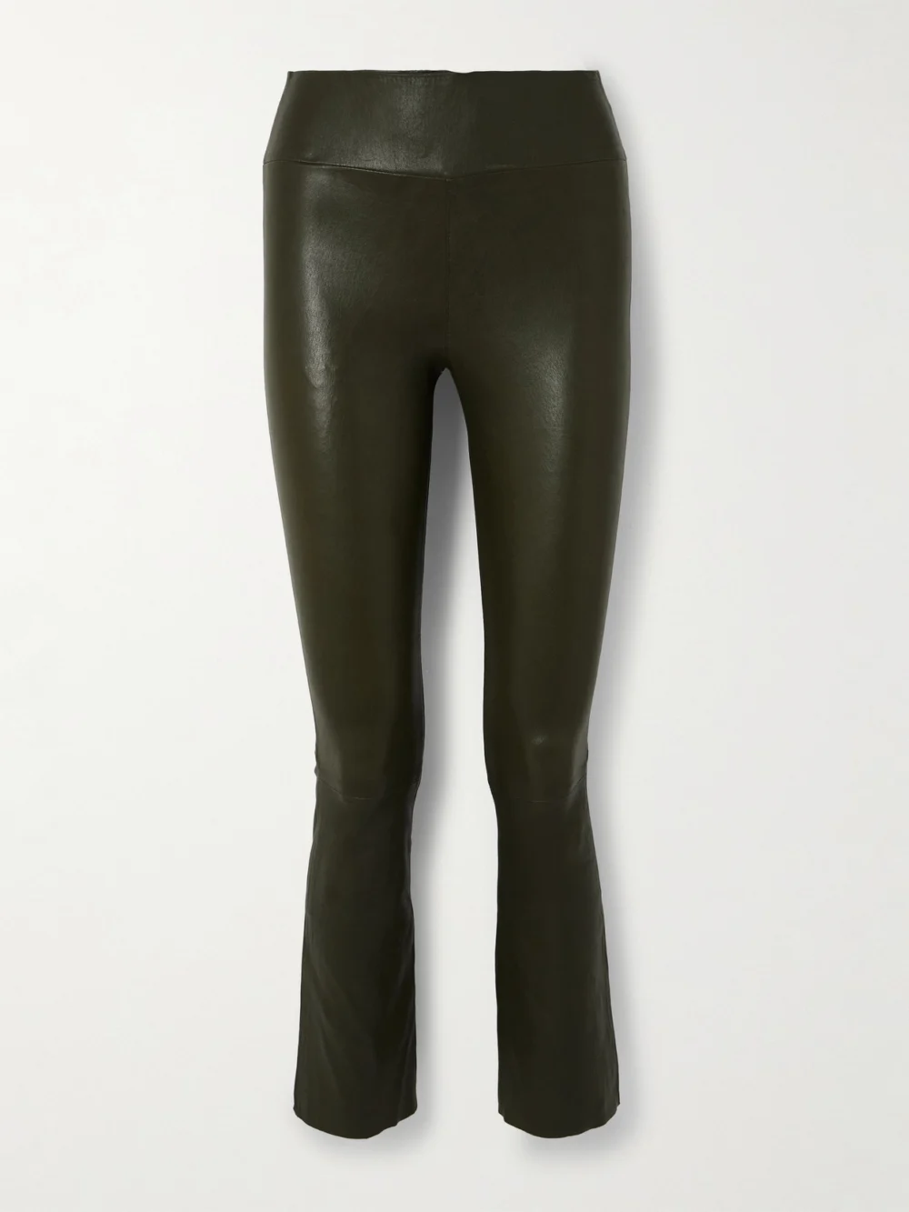 Sprwmn Leather Flared Pants in green