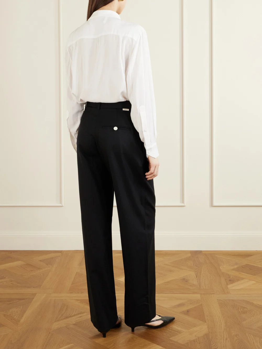 Back view of the S.S. Daley Sailor Wool Straight-leg Pants