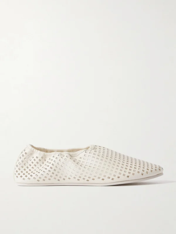 St. Agni Perforated Leather Ballet Flats