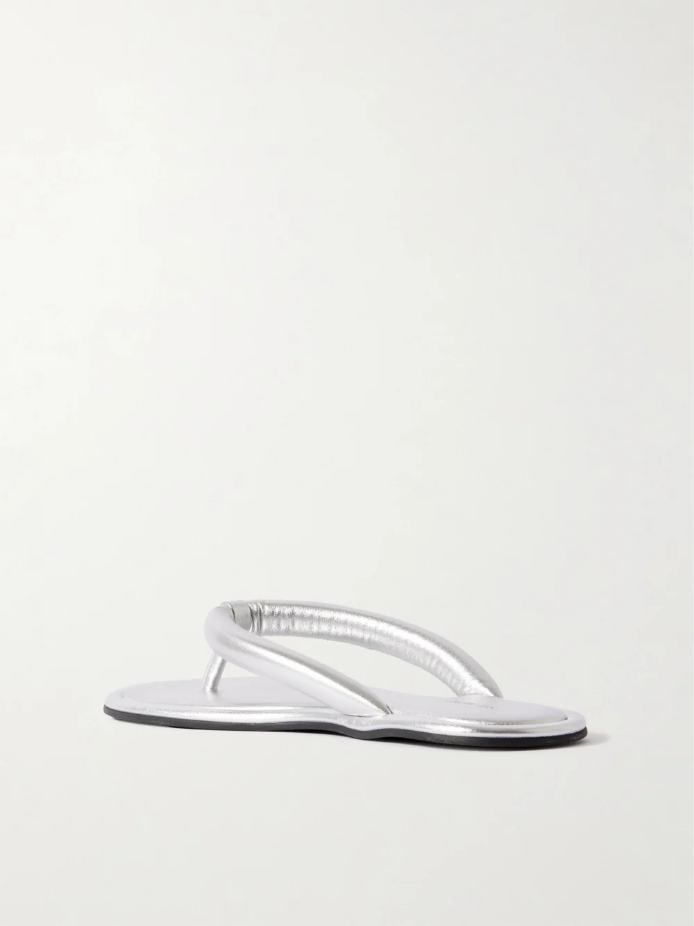 Back view of the St. Agni Sumi Padded Metallic Leather Flip Flops