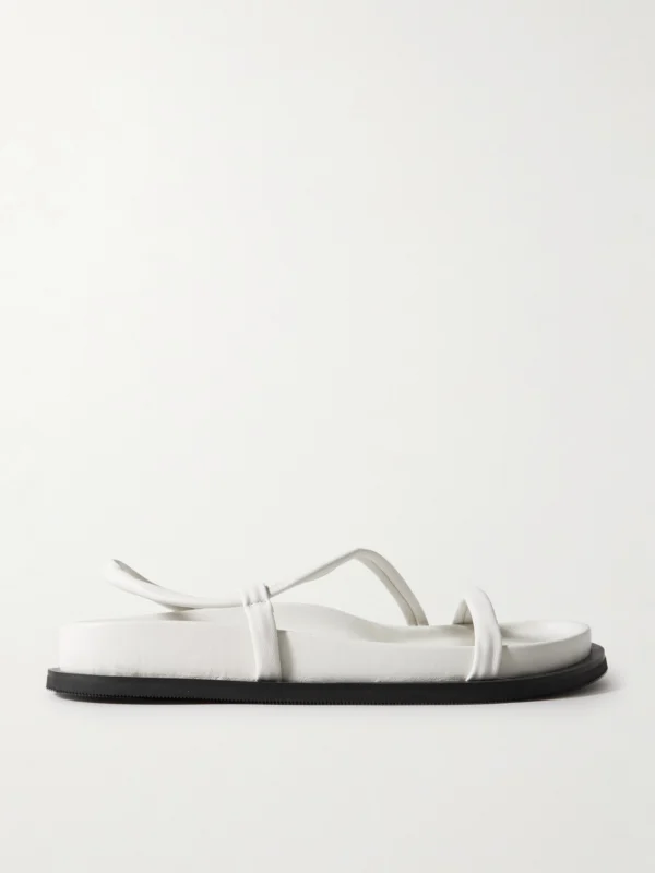 St. Agni Twist Leather Slingback Sandals