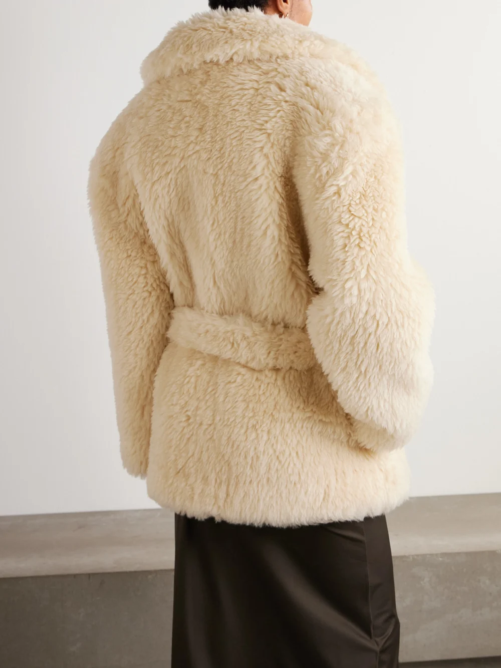 Back view of the Stella McCartney Wool-blend Fleece Coat