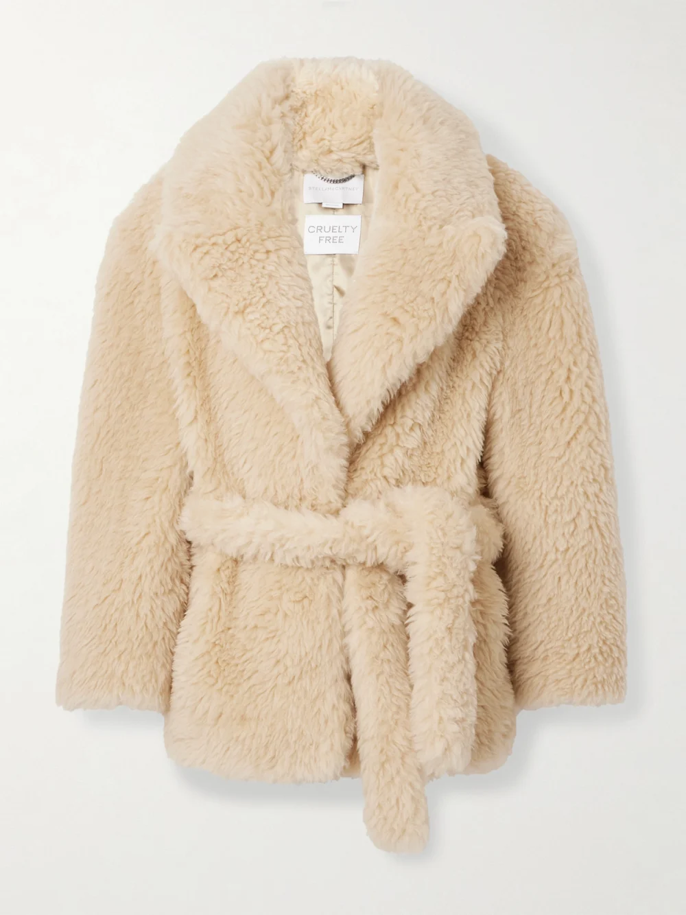 Stella McCartney Wool-blend Fleece Coat in cream