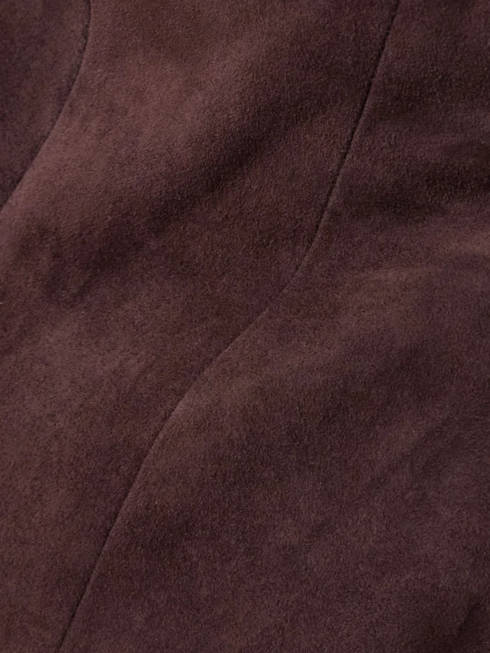 Close-up detail of the Stouls Gégé Suede Flared Pants
