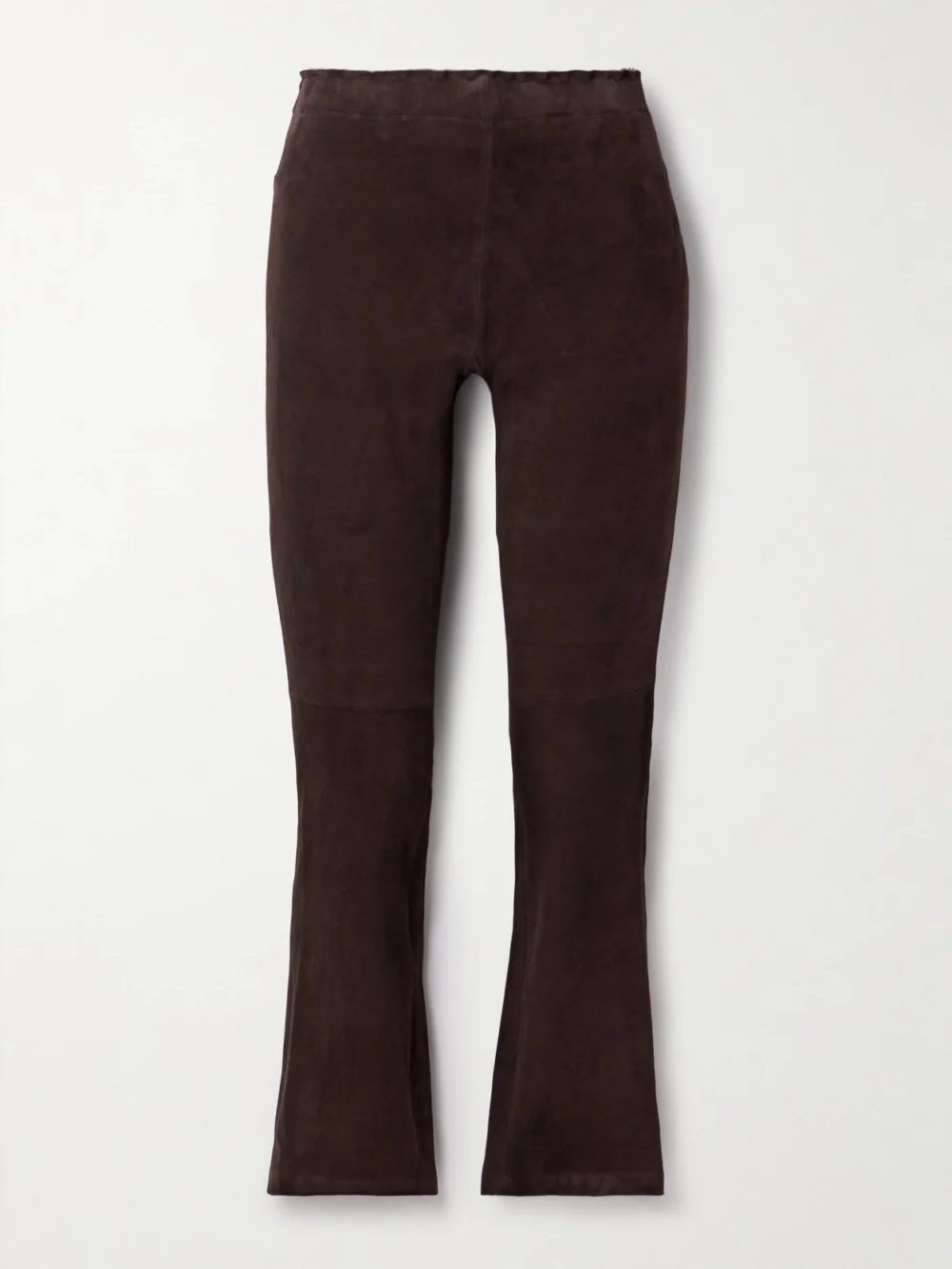 Stouls Jp Twenty Cropped Suede Flared Leggings in dark brown