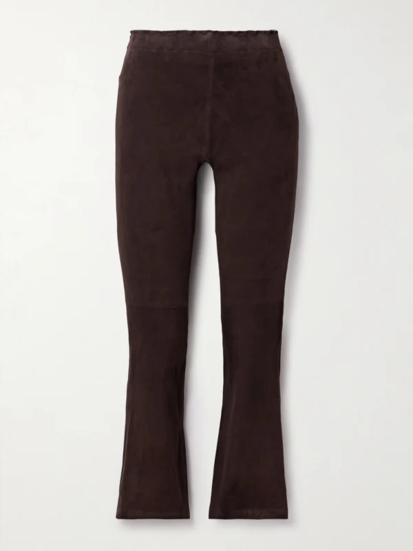 Stouls Jp Twenty Cropped Suede Flared Leggings