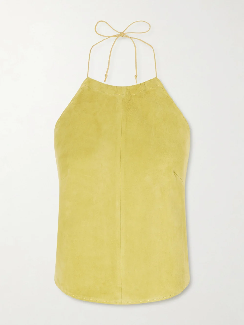 Stouls Rosie Suede Halterneck Top in yellow