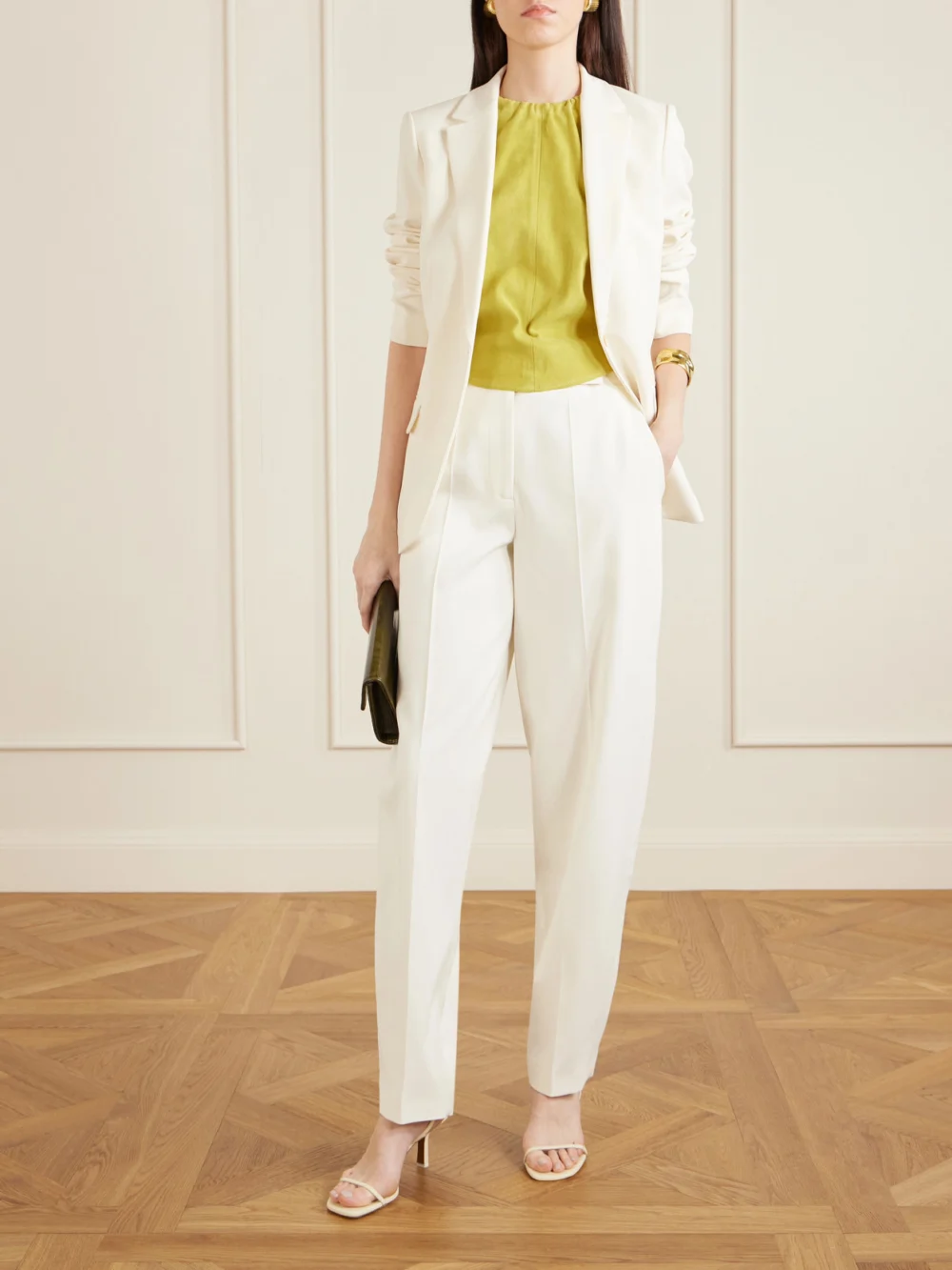 Stouls Rosie Suede Halterneck Top, worn by a model