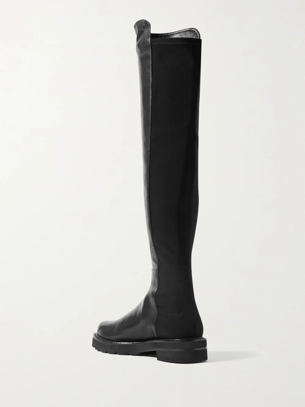 Back view of the Stuart Weitzman 5050 Lift Leather and Stretch Over-the-knee Boots