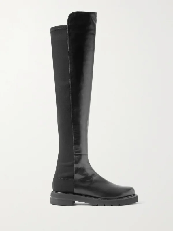 Stuart Weitzman 5050 Lift Leather and Stretch Over-the-knee Boots