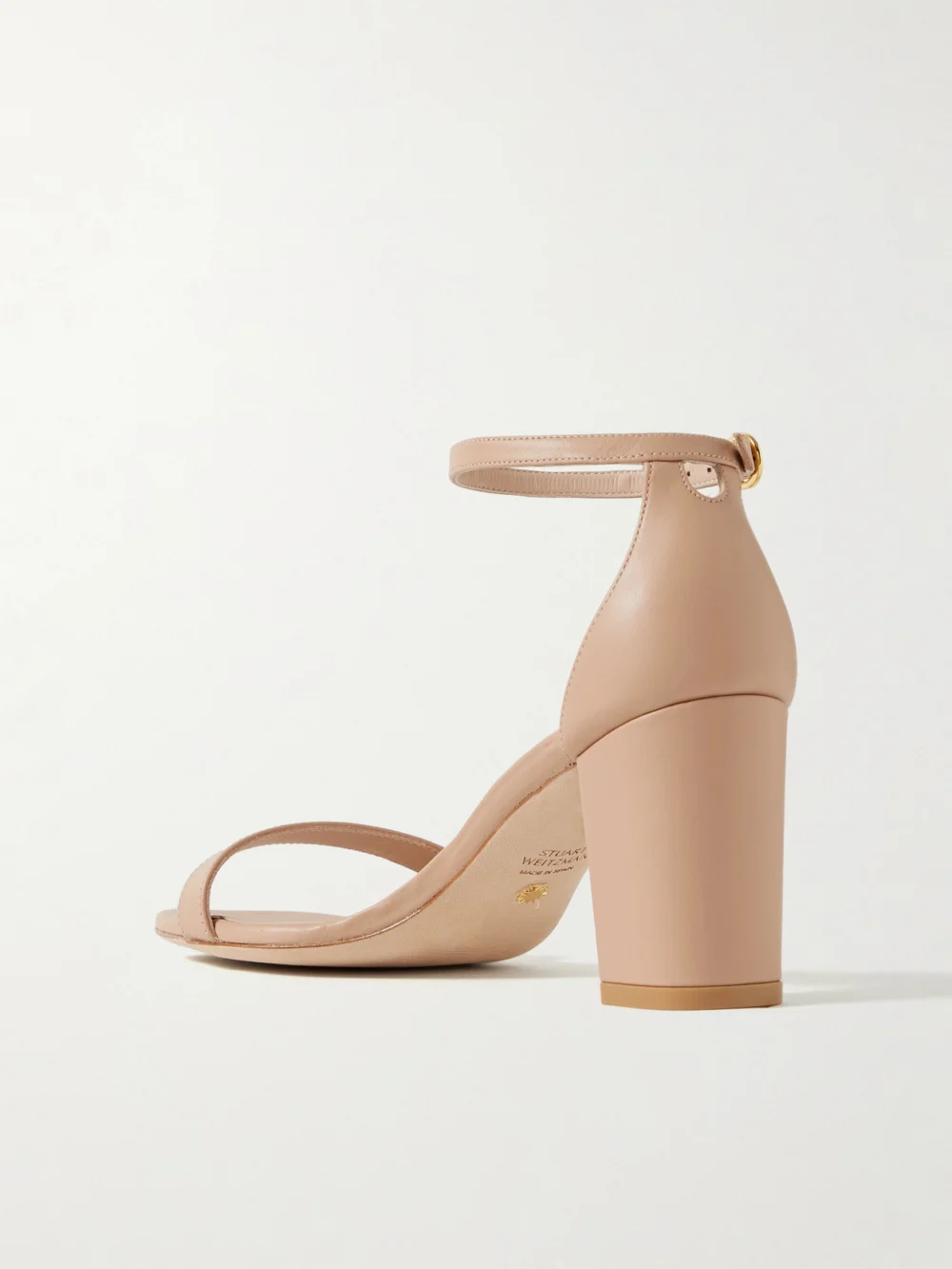 Back view of the Stuart Weitzman Nudistcurve Leather Sandals