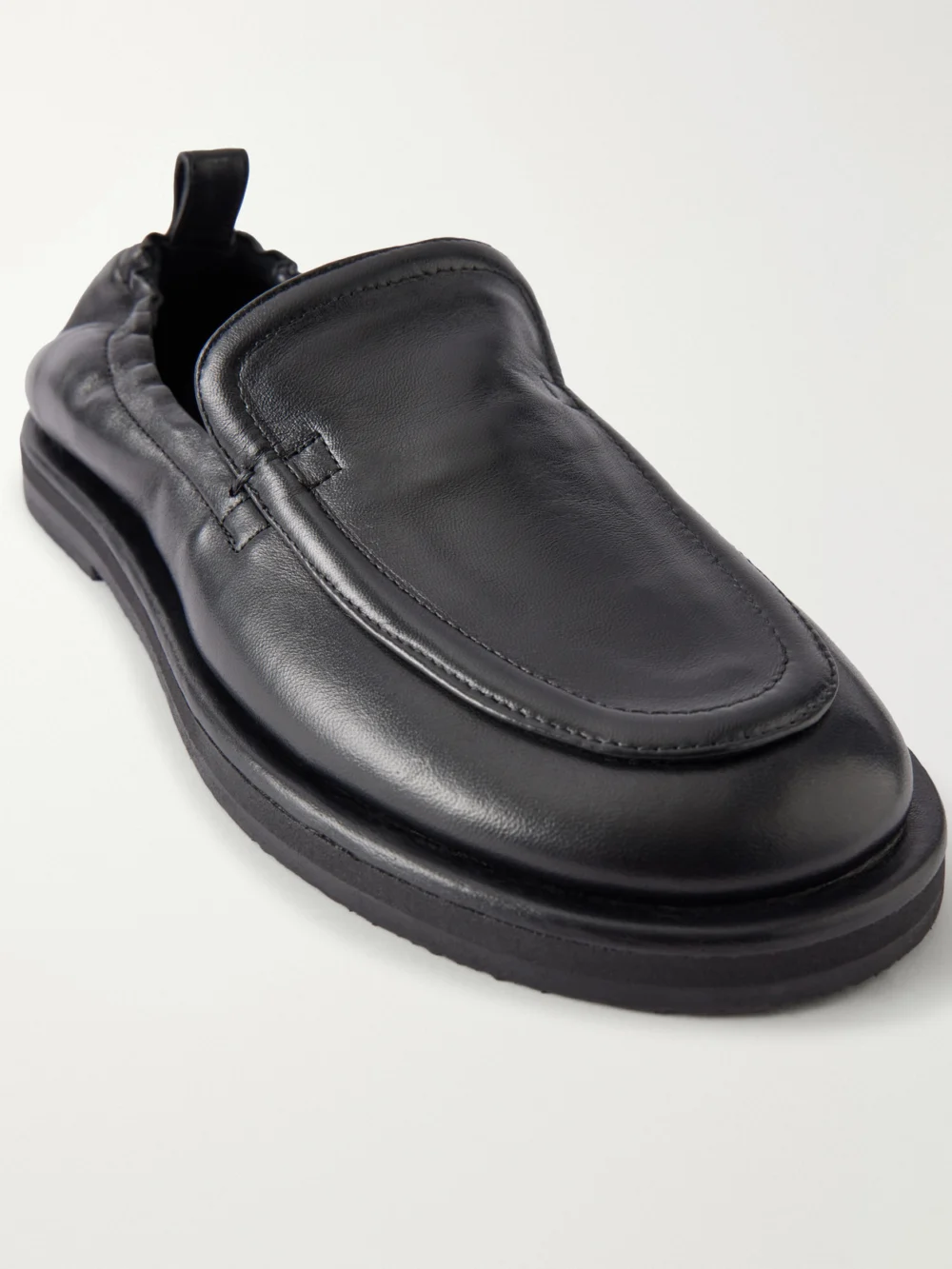 Close-up detail of the Studio Nicholson Donovan Leather Loafers