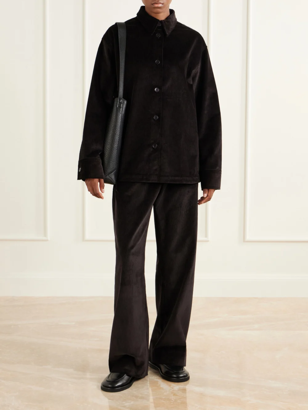 Studio Nicholson Donovan Leather Loafers, styled view