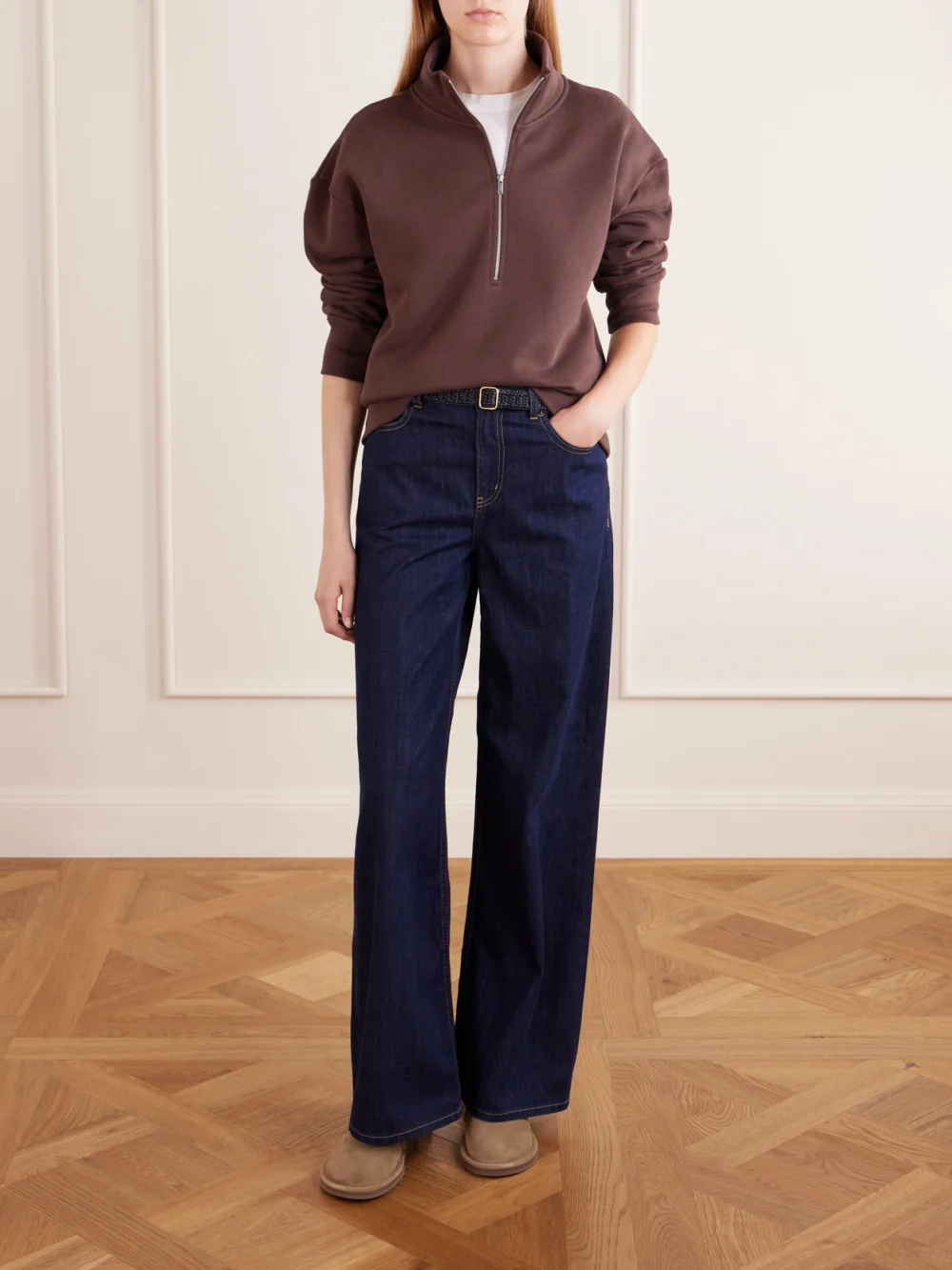 Studio Nicholson Woodrow Suede Ankle Boots, styled view