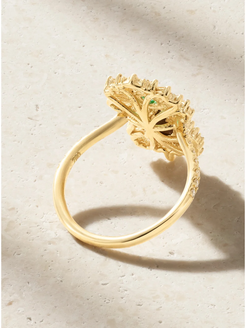 Back view of the Suzanne Kalan 18-karat Gold Multi-stone Ring