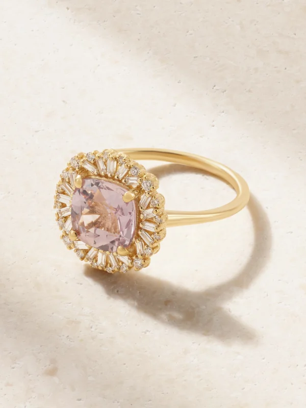 Suzanne Kalan 18-karat Gold, Sapphire and Diamond Ring