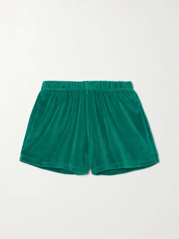 Suzie Kondi Cotton-blend Velour Shorts