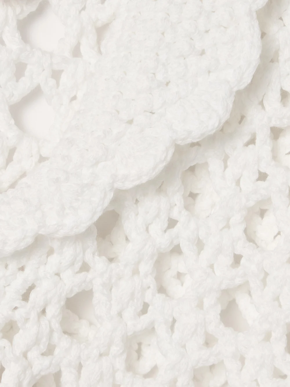 Close-up detail of the Suzie Kondi Iris Crocheted Cotton Top