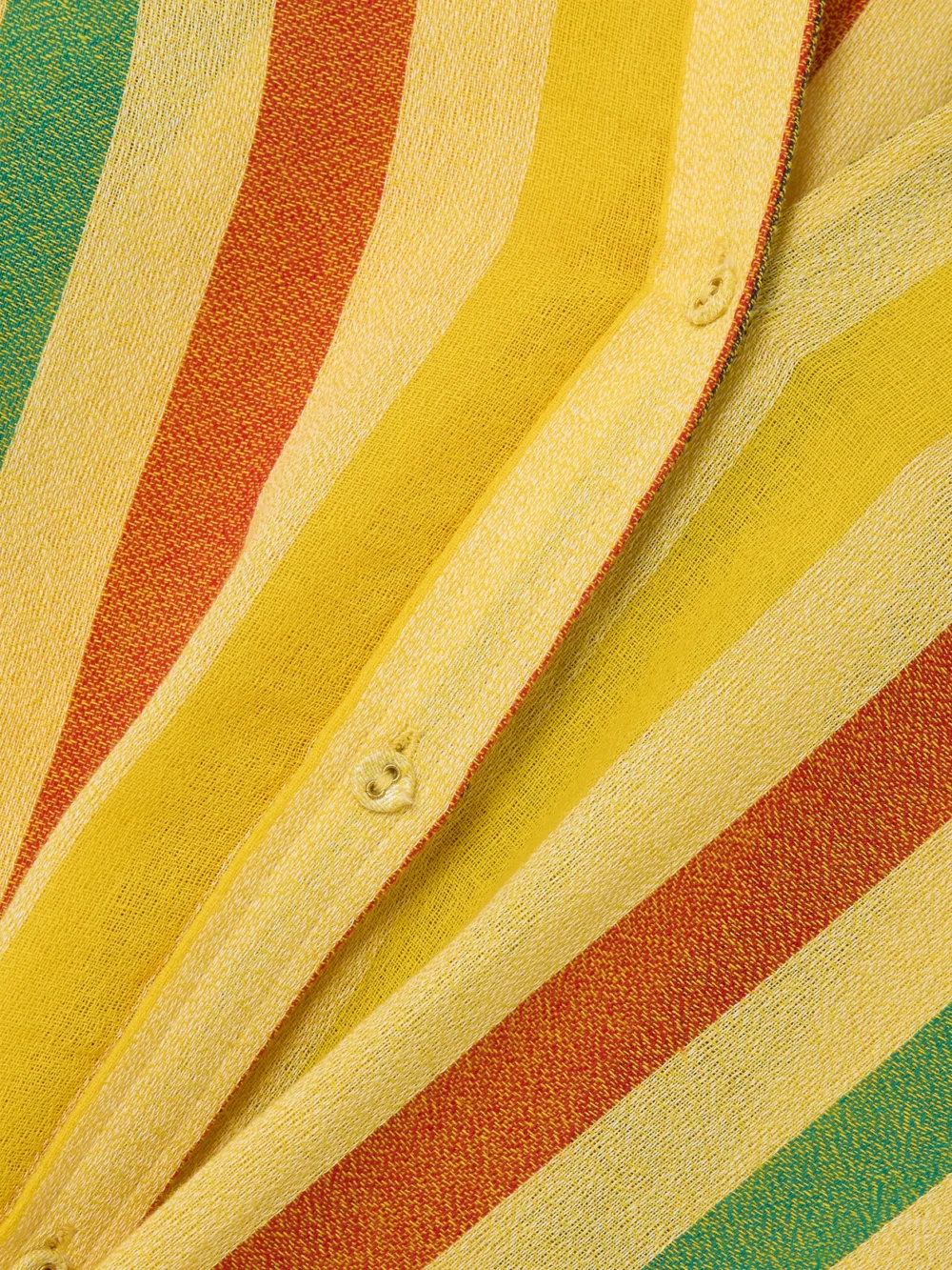 Close-up detail of the Suzie Kondi Koubi Striped Cotton-gauze Shirt