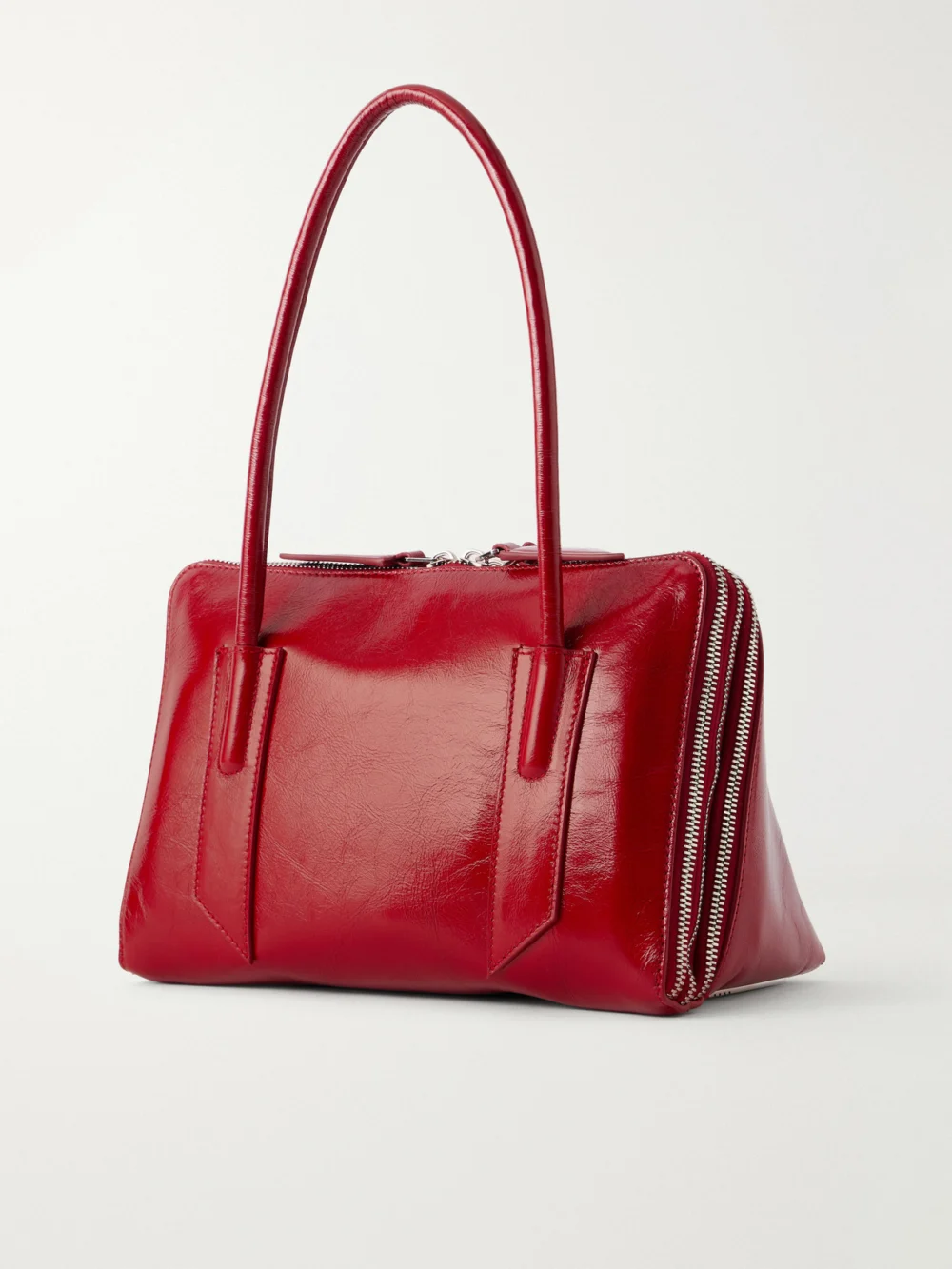 Back view of The Attico L'altra Di Milano Textured-leather Shoulder Bag