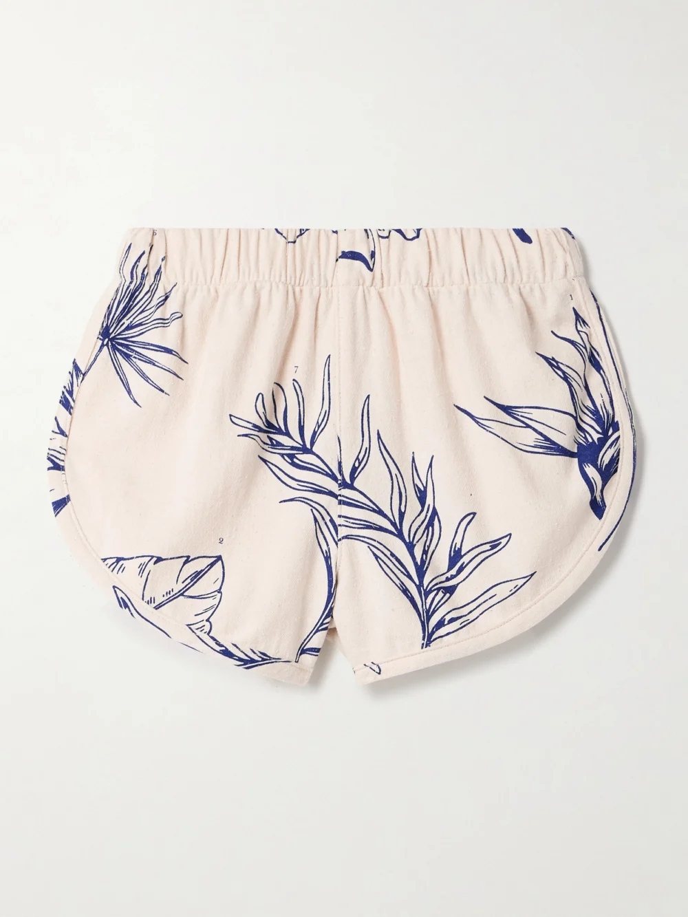 The Elder Statesman Printed Cotton and Silk-blend Shorts in white