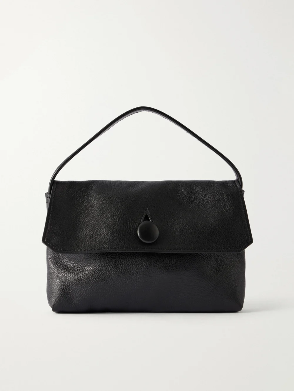 The Row Sally Ody Leather Shoulder Bag in black