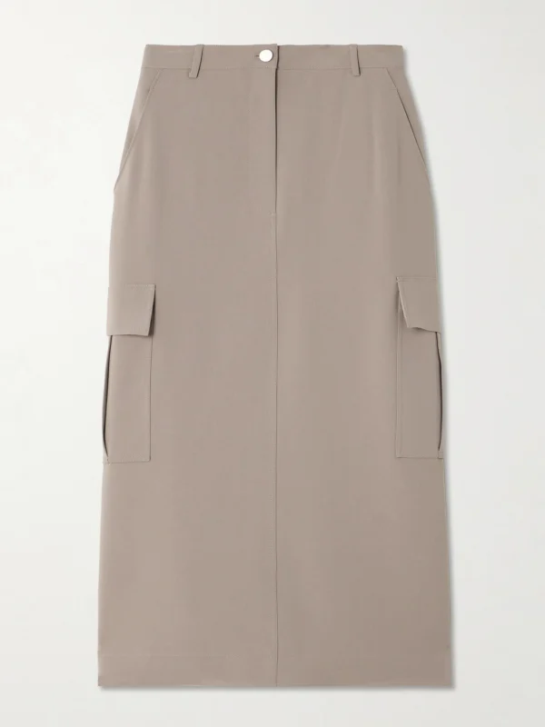 Theory Crepe Midi Skirt