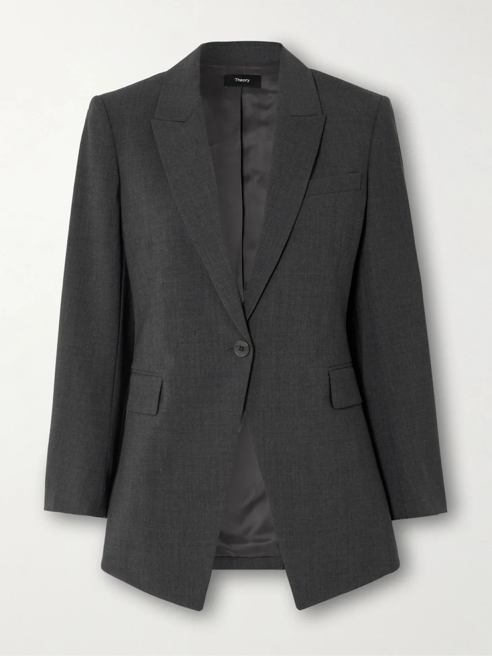 Theory Etiennette Wool-blend Blazer in gray