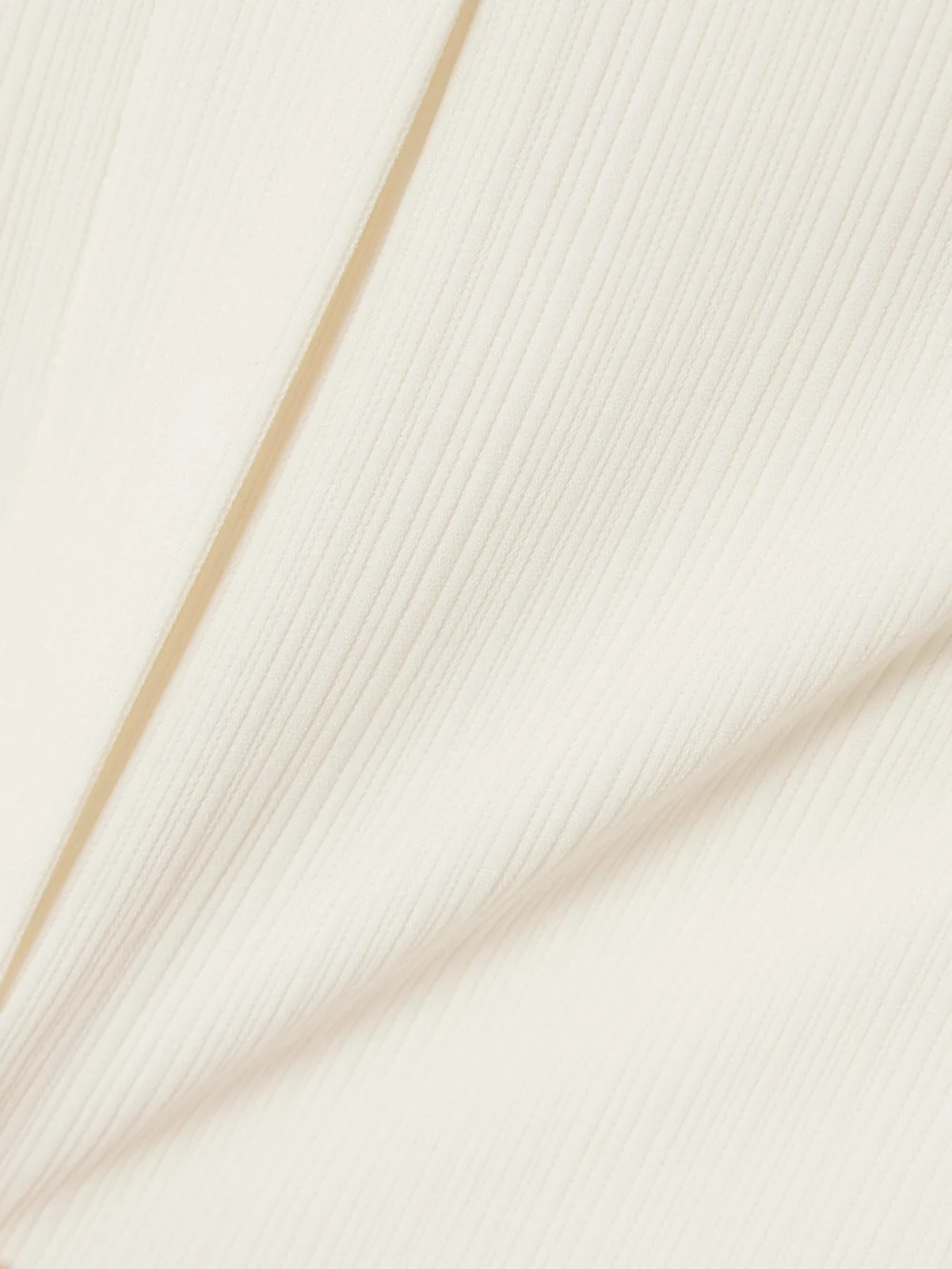 Close-up detail of the Theory Treeca Cropped Plissé-crepe Straight-leg Pants