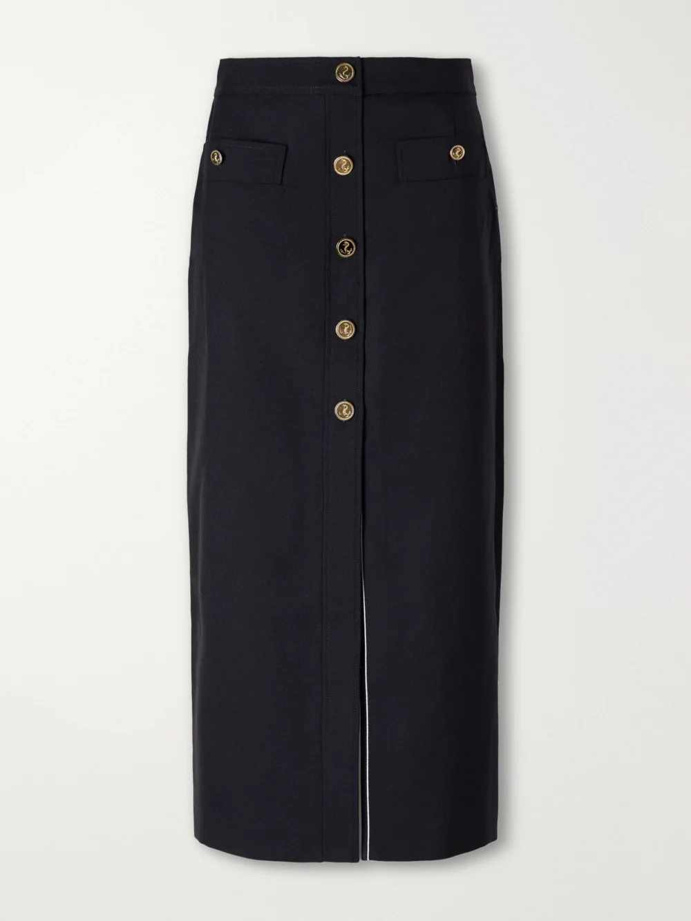 Thom Browne Cotton-blend Midi Skirt in black