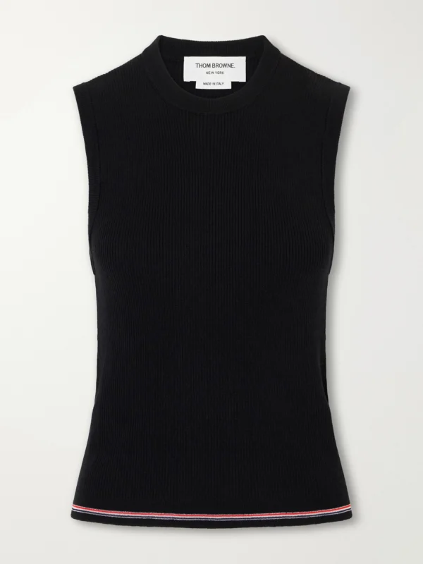 Thom Browne Ribbed Merino Wool Tank