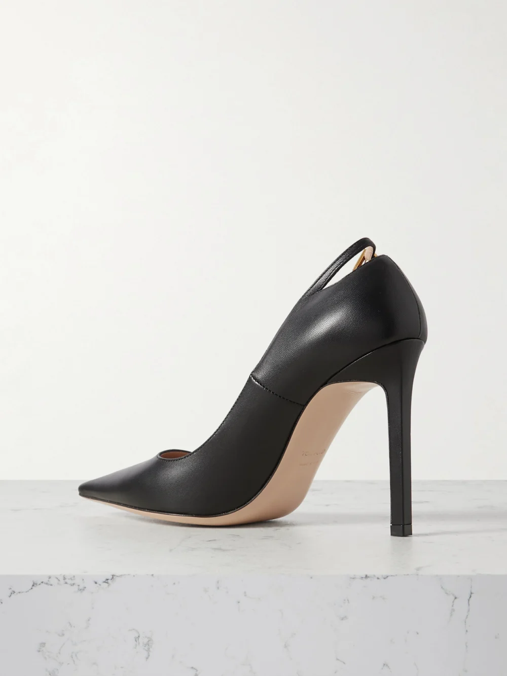 Back view of the Tom Ford Angelina Cutout Buckle-detailed Leather Pumps