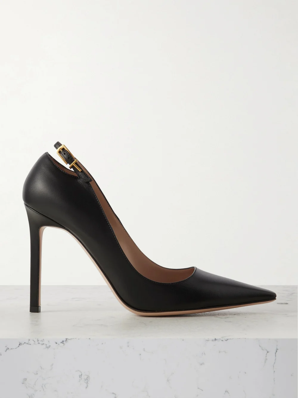 Tom Ford Angelina Cutout Buckle-detailed Leather Pumps in black