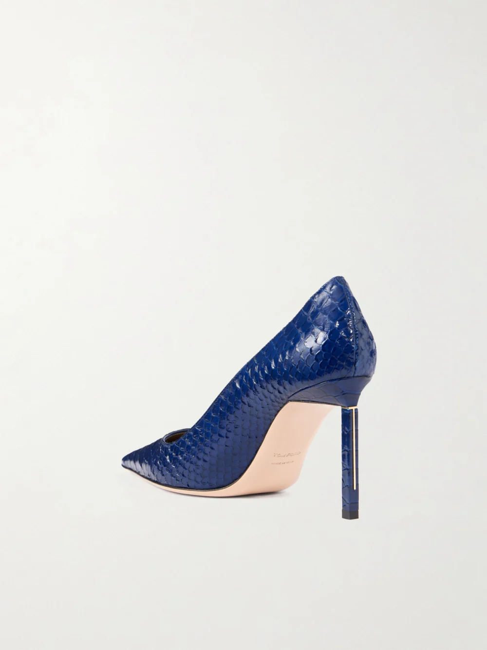 Back view of the Tom Ford Snake-effect Leather Pumps