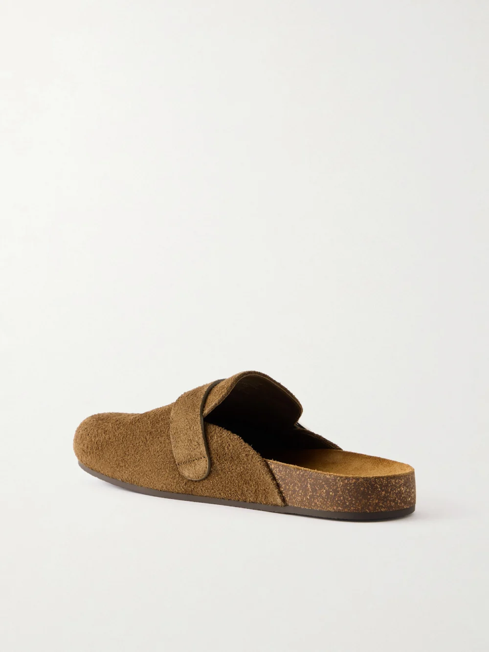 Back view of the Tory Burch Mellow Embellished Suede Clogs