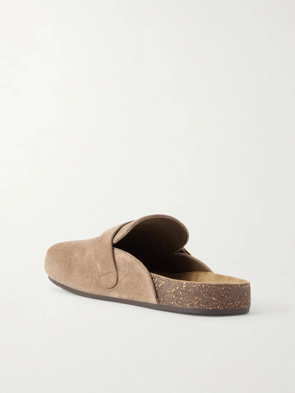 Back view of the Tory Burch Mellow Embellished Suede Clogs
