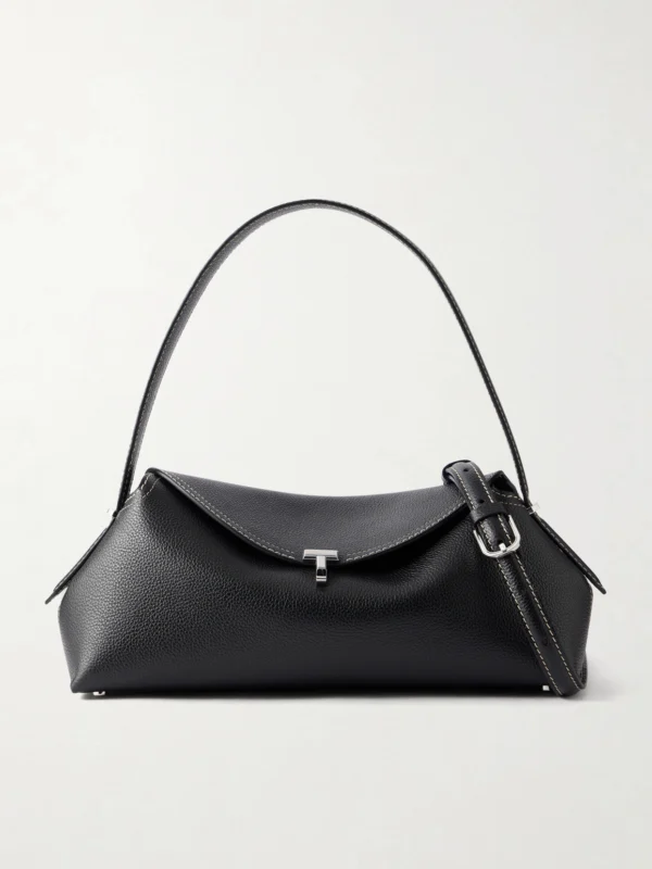 Totême T-lock Full-grain Leather Shoulder Bag