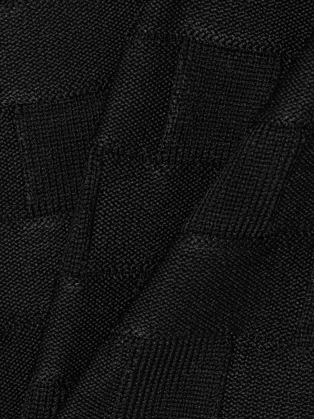 Close-up detail of the Tove Ash Jacquard-knit Mini Skirt