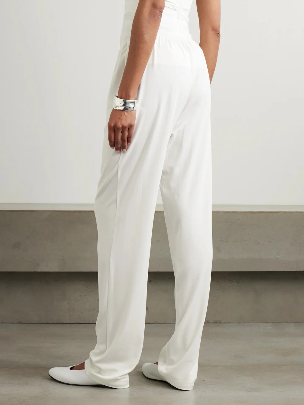 Back view of the Tove Mai Stretch-jersey Straight-leg Pants
