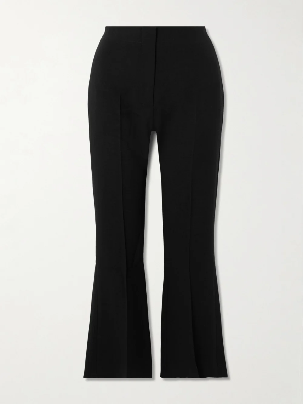 Tove Talia Cropped Pleated Crepe Flared Pants in black