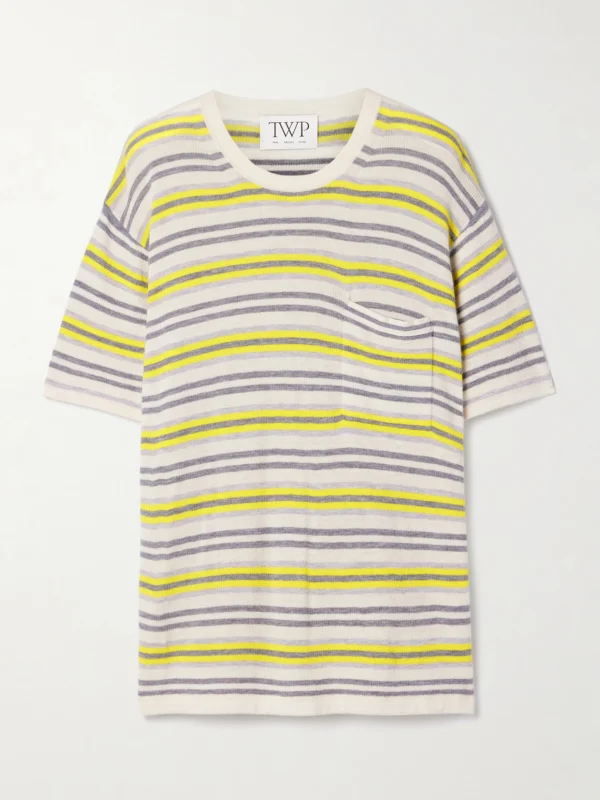 Twp Beach Stripe Big Boy Striped Cashmere T-shirt