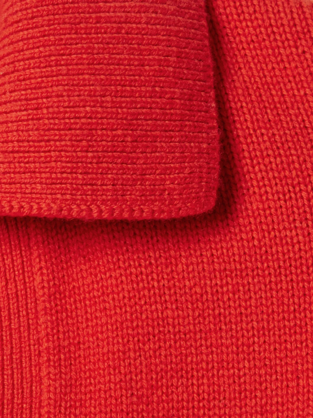 Close-up detail of the Twp Cashmere Polo Sweater