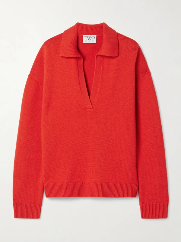 Twp Cashmere Polo Sweater